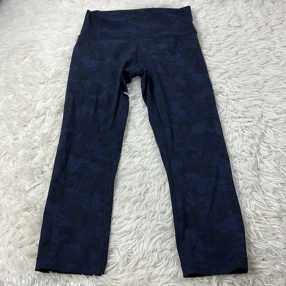 Lululemon Wunder Under Crop (Hi-Rise) (Full-On Luxtreme 21") Camouflaged Midnigh - Picture 1 of 6